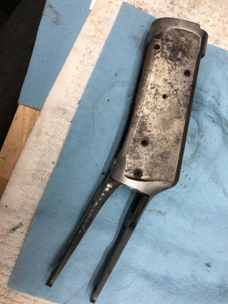 Pitted and rusty Winchester 1894 receiver